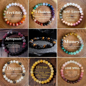 Foreign trade factory handmade beaded natural stone vintage bead stone bracelet European and American cross-border crystal bracelet